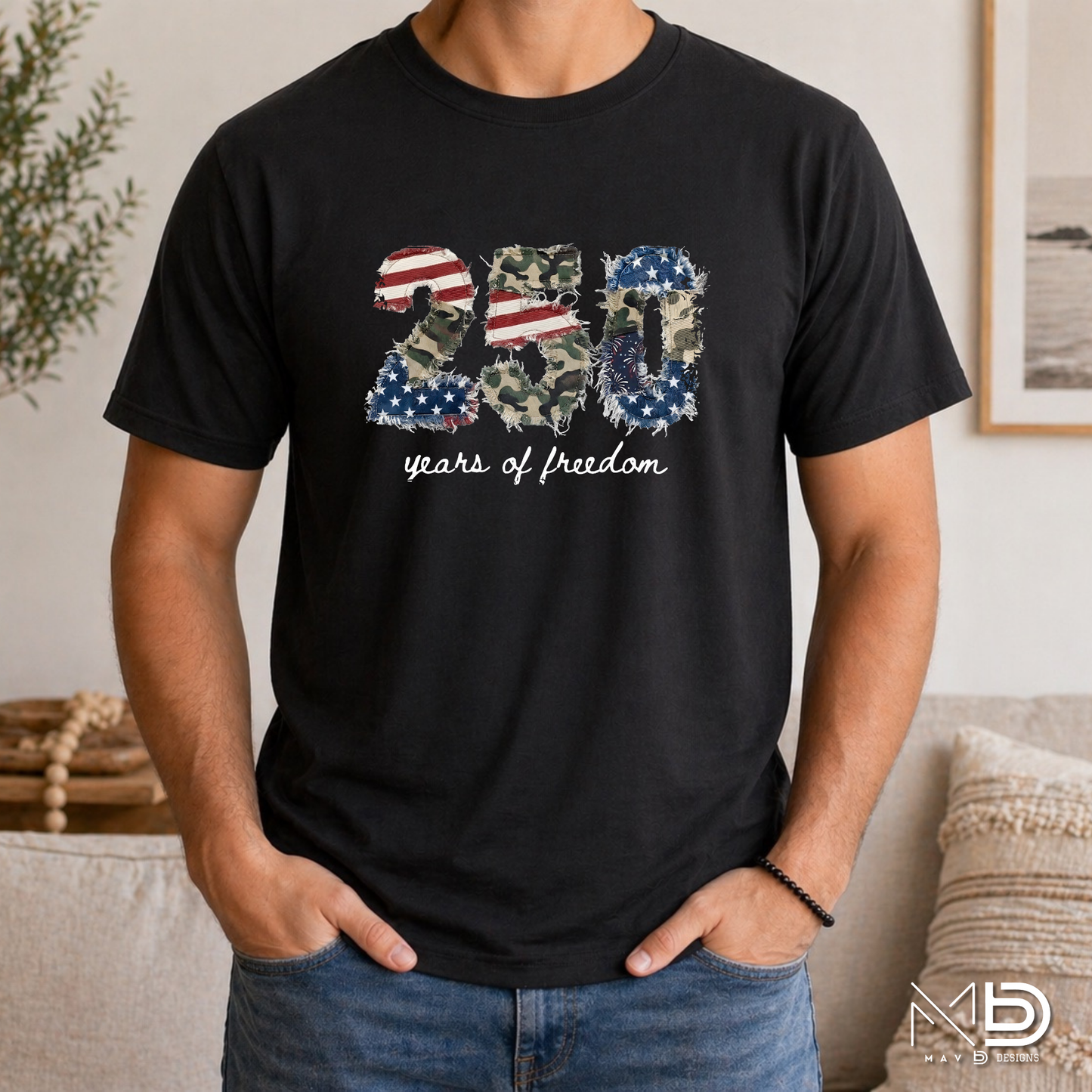 250 Years of Freedom Patriotic Shirt | America 250th Anniversary Tee | Semiquincentennial 1776-2026 Graphic T-Shirt