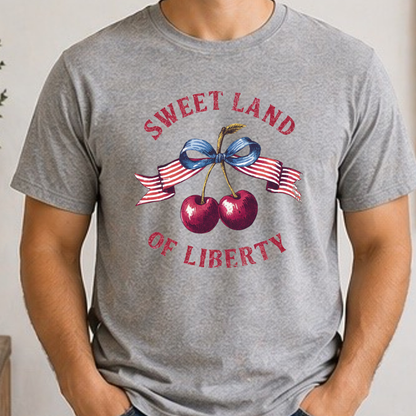 Sweet Land of Liberty Patriotic Cherry Shirt