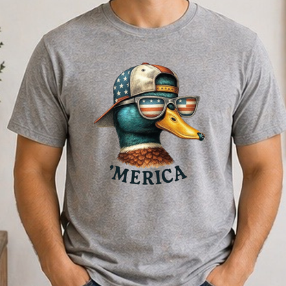 ’Merica Duck Patriotic Shirt | Funny Fourth of July Mallard Tee