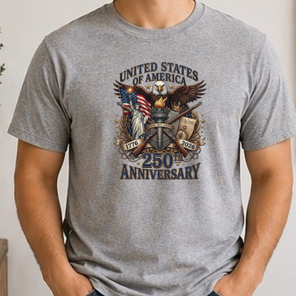 USA 250th Anniversary Shirt | 1776-2026 Patriotic Eagle Graphic Tee