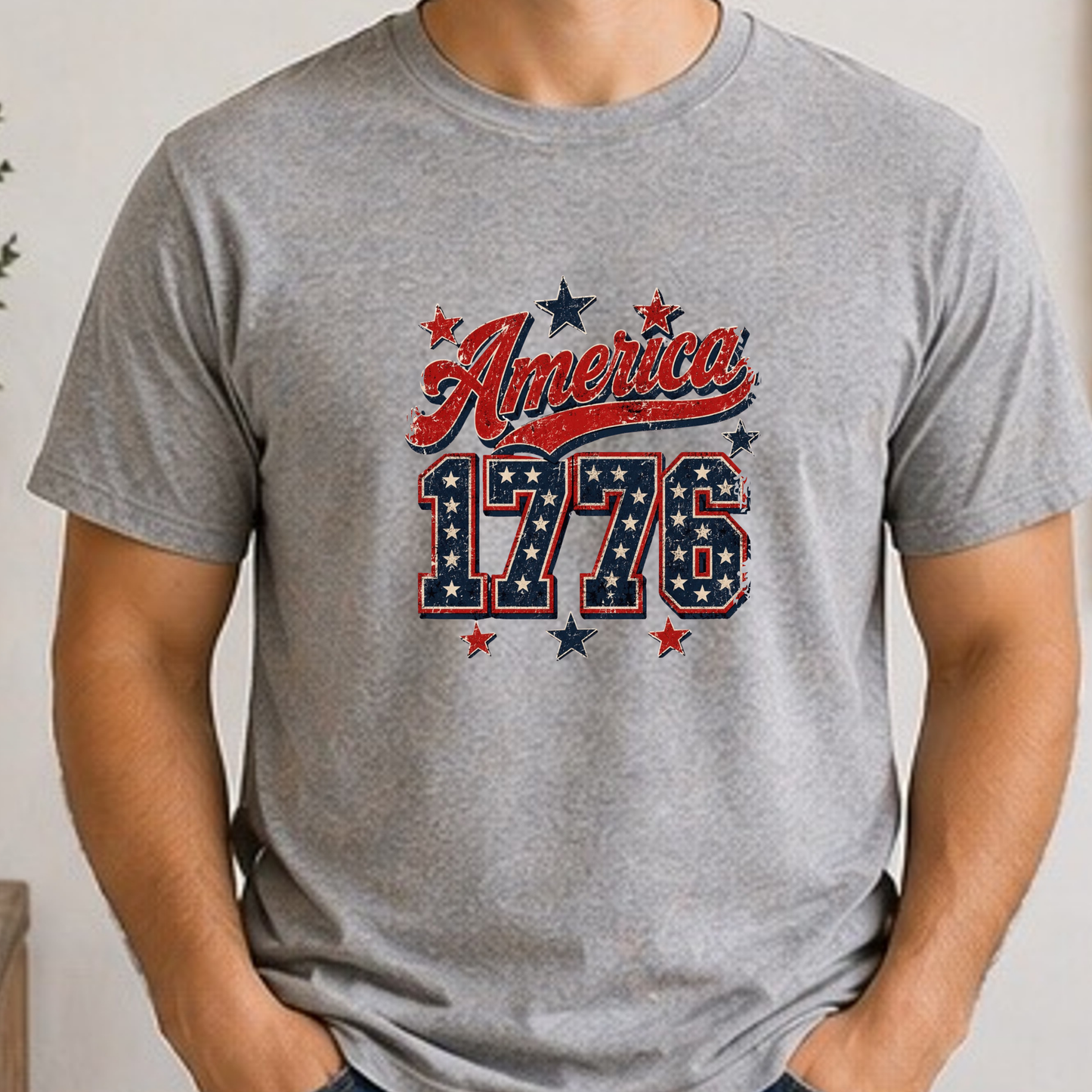 America 1776 Shirt | Vintage Patriotic USA Graphic Tee