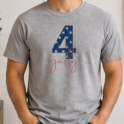 4th of July Shirt | Simple Patriotic Independence Day Graphic Tee