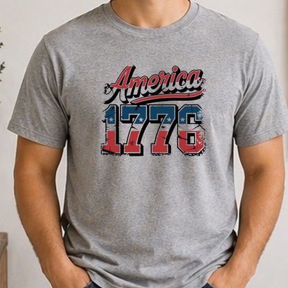 America 1776 Shirt | Vintage Patriotic Fourth of July Graphic Tee