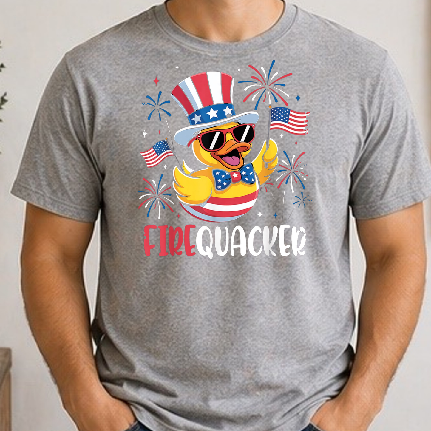 Funny Duck Patriotic Shirt | Firequacker Independence Day Tee