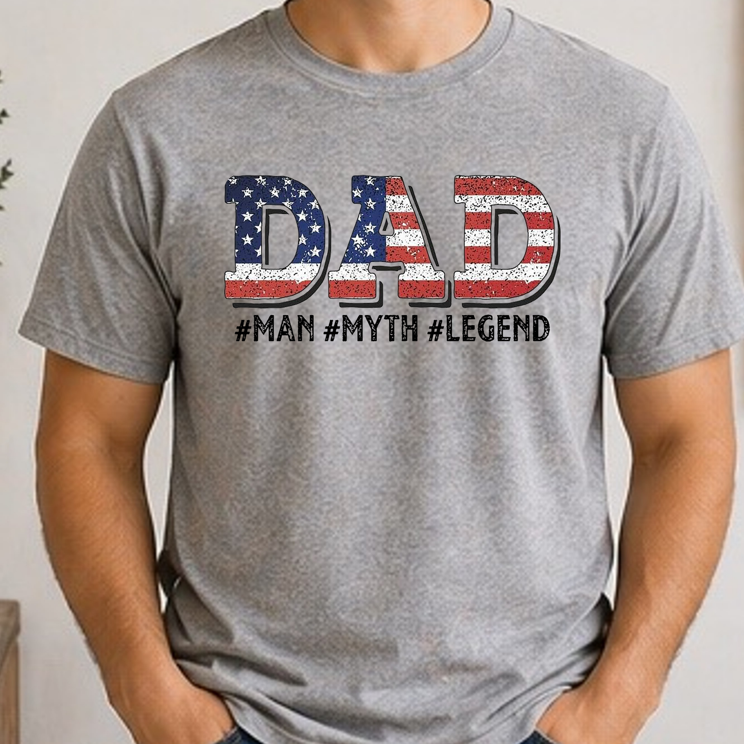 Dad Man Myth Legend Patriotic Shirt | American Flag Father’s Day Tee