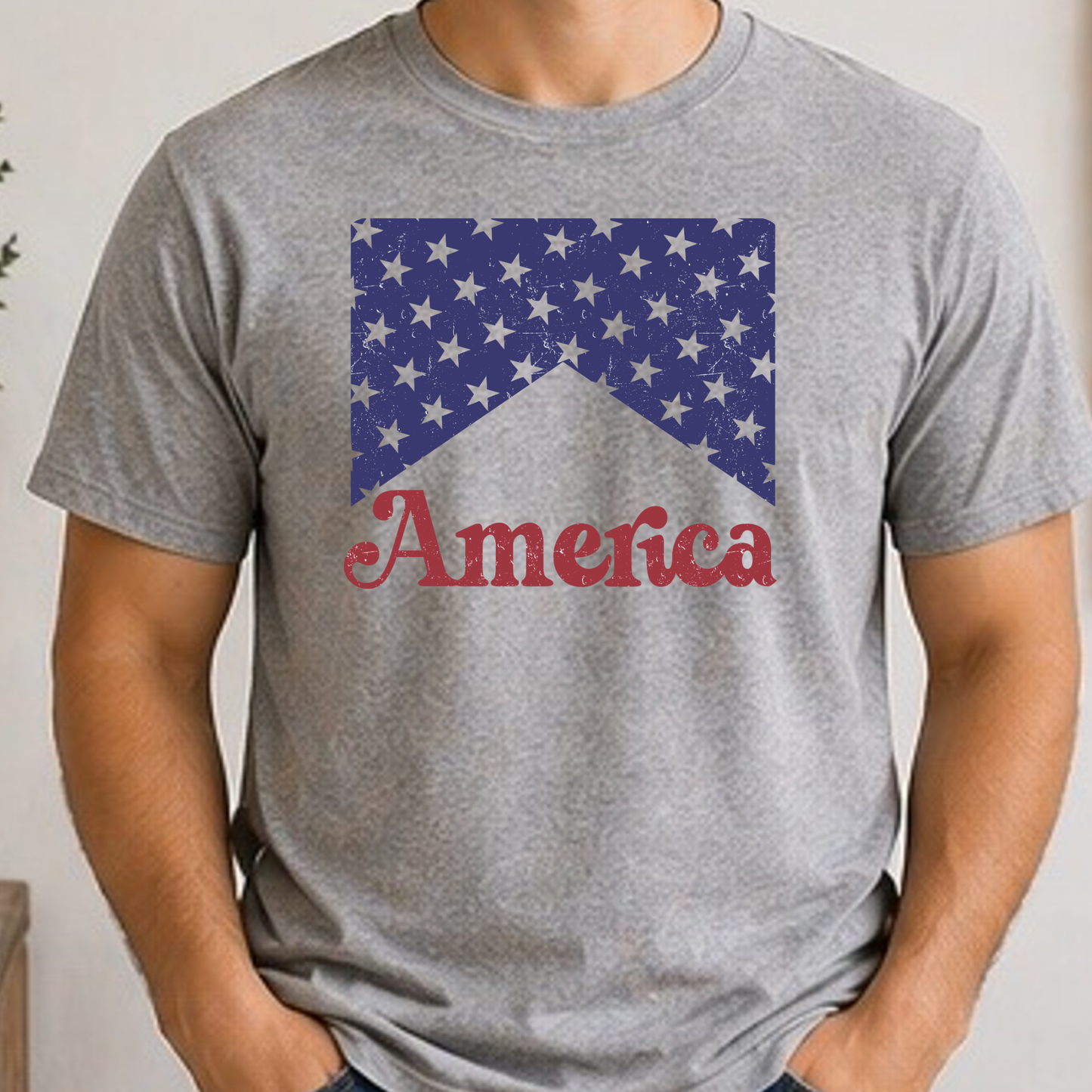 Vintage America Stars & Stripes Patriotic Shirt | Fourth of July Graphic Tee