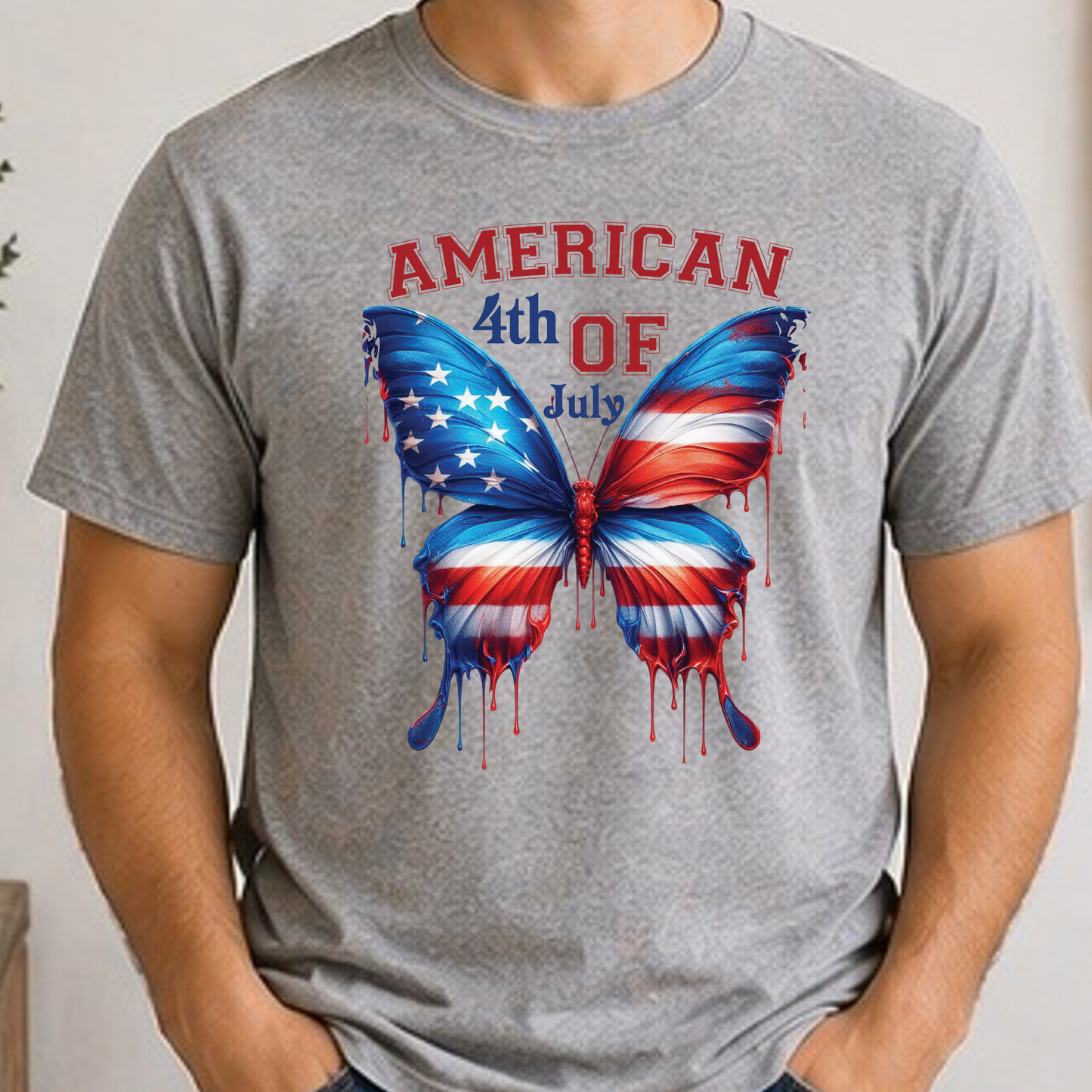 American 4th of July Butterfly Shirt | Patriotic Butterfly Graphic Tee