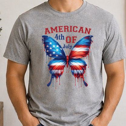 American 4th of July Butterfly Shirt | Patriotic Butterfly Graphic Tee