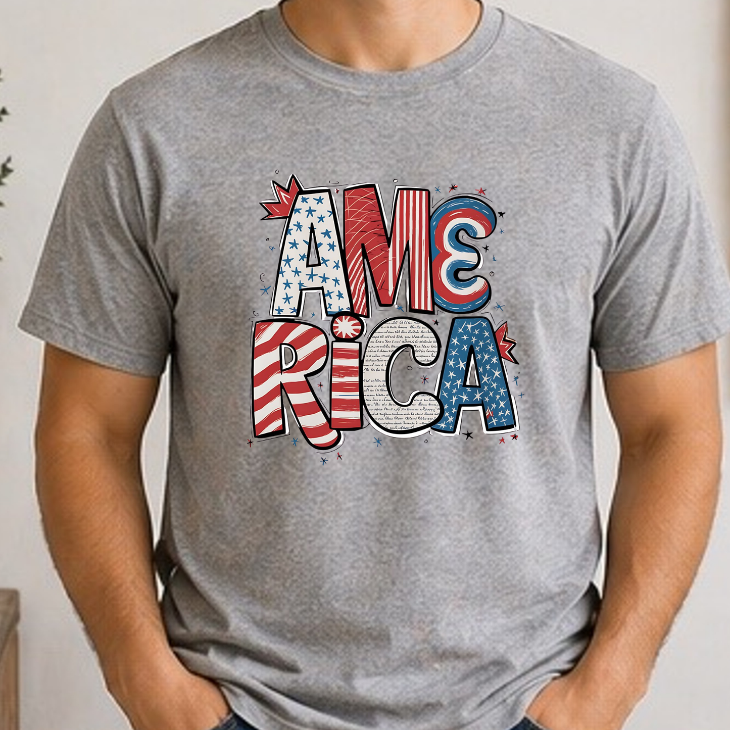 America Patriotic Shirt | Red White Blue USA Graphic Tee