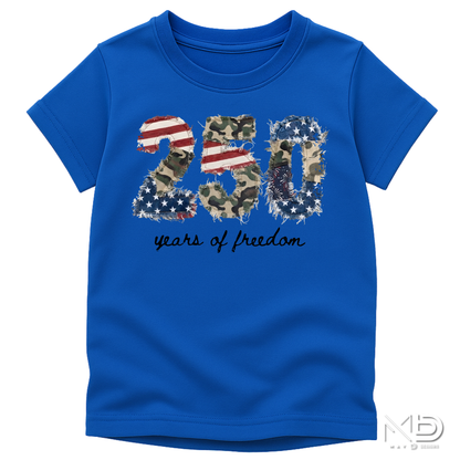 250 Years of Freedom Patriotic Shirt | America 250th Anniversary Tee | Semiquincentennial 1776-2026 Graphic T-Shirt
