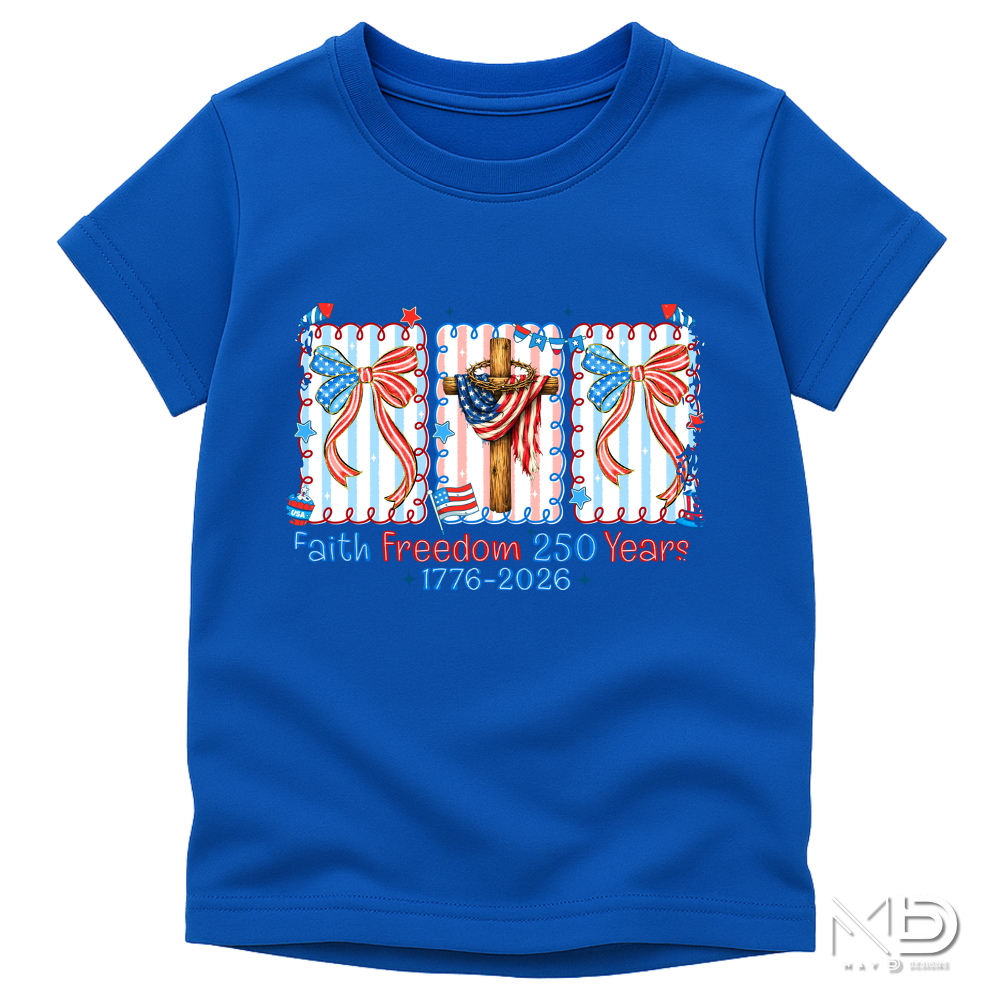 Faith Freedom 250 Years Shirt | Patriotic Christian 1776-2026 Tee | America 250th Anniversary Shirt