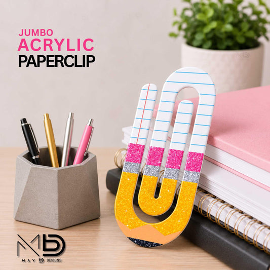 Personalized Jumbo Paperclip - Pencil Paper