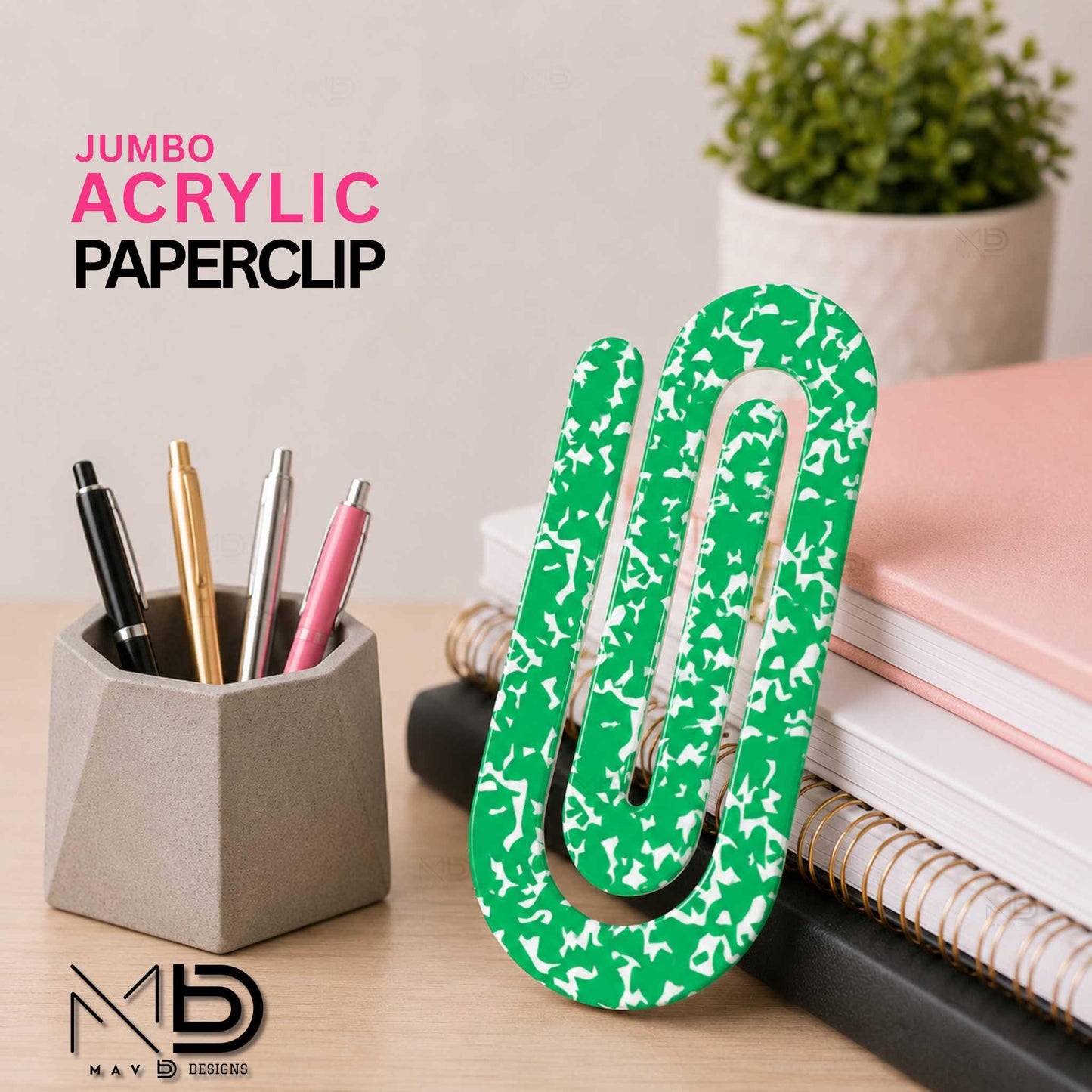Personalized Jumbo Paperclip | Composition Notebook | {Various Color Options}
