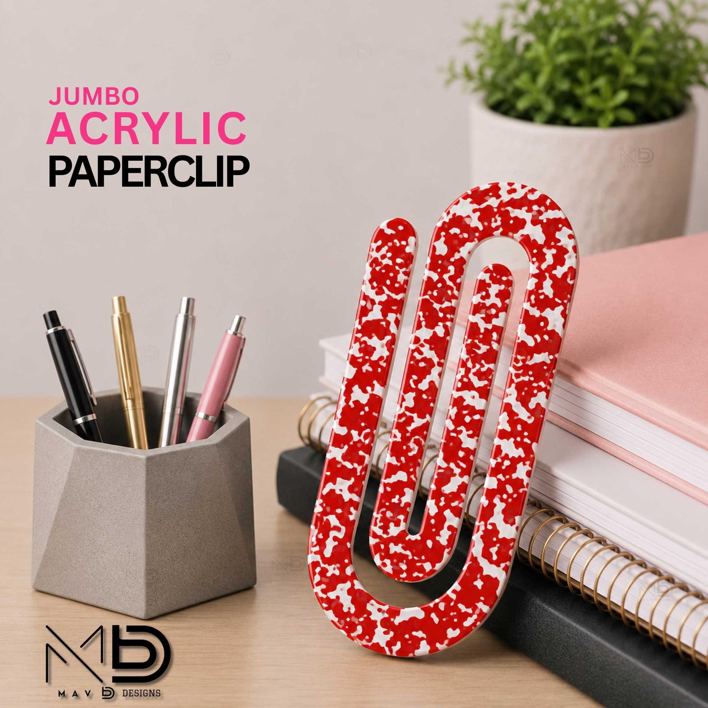 Personalized Jumbo Paperclip | Composition Notebook | {Various Color Options}