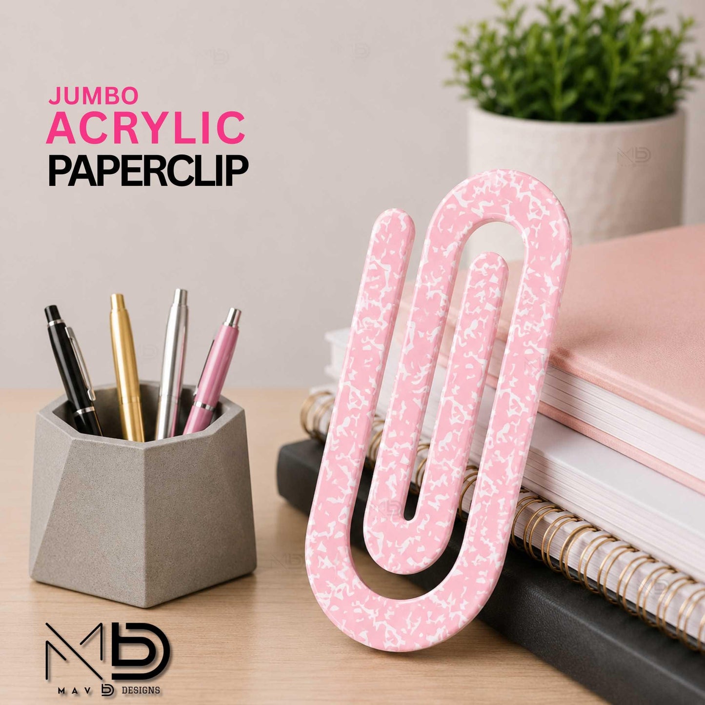 Personalized Jumbo Paperclip | Composition Notebook | {Various Color Options}