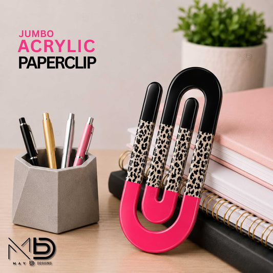 Personalized Jumbo Paperclip | Animal Print | Chic Prints | {Many Options}