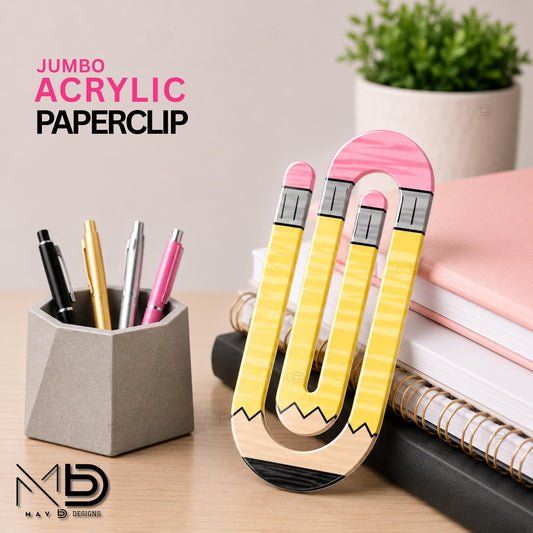 Personalized Jumbo Paperclip | Doodle Pencil