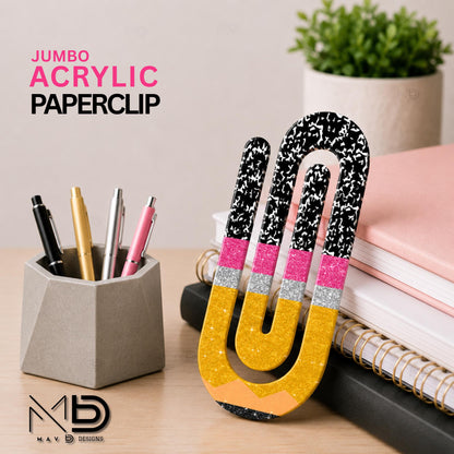 Personalized Jumbo Paperclip | Composition Pencil