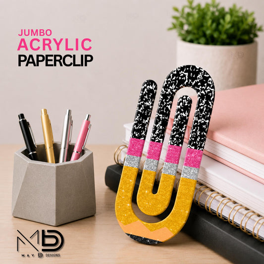 Personalized Jumbo Paperclip | Composition Pencil