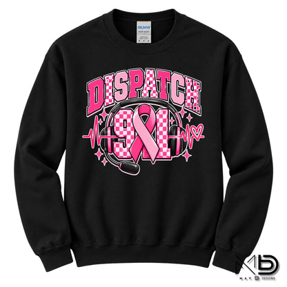 911 Dispatch Pink Ribbon | 911 Dispatcher Breast Cancer Awareness Shirt | Telecommunicator Shirt | Breast Cancer Shirt