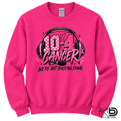 10-4 Cancer Were Not Backing Down | 911 Dispatcher Breast Cancer Awareness Shirt | Telecommunicator Shirt | Breast Cancer Shirt