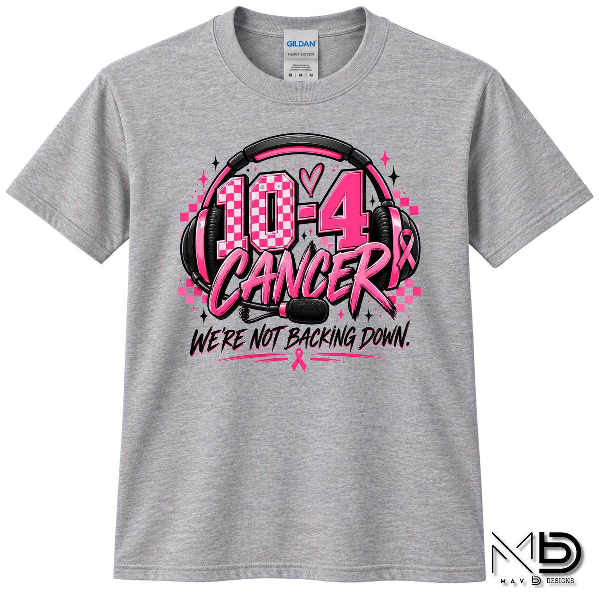 10-4 Cancer Were Not Backing Down | 911 Dispatcher Breast Cancer Awareness Shirt | Telecommunicator Shirt | Breast Cancer Shirt