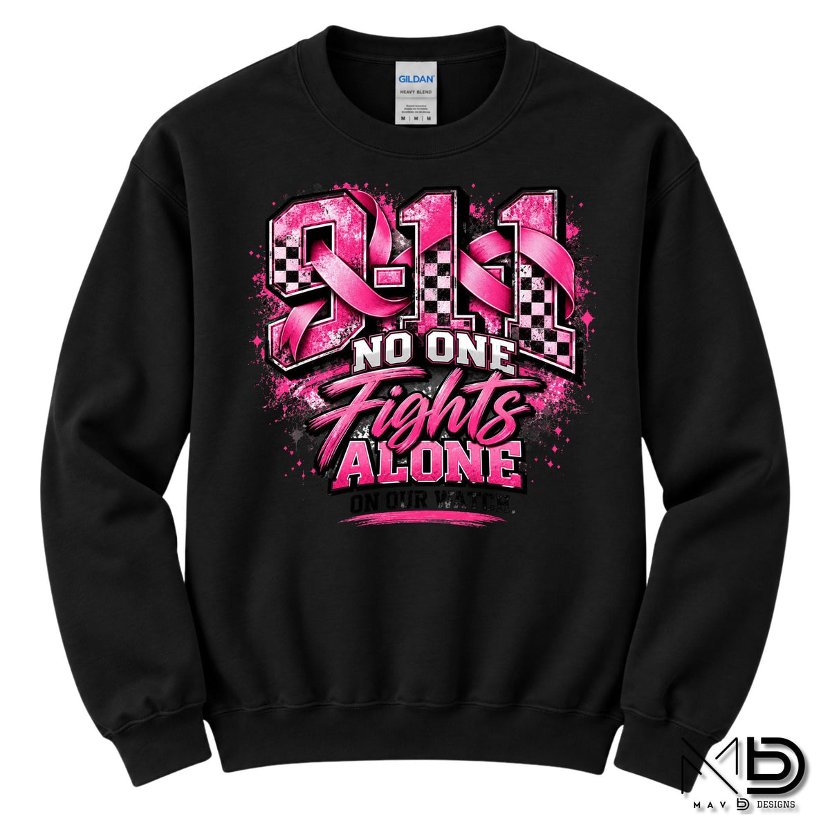 No One Fights Alone On Our Watch 3 | 911 Dispatcher Breast Cancer Awareness Shirt | Telecommunicator Shirt | Breast Cancer Shirt