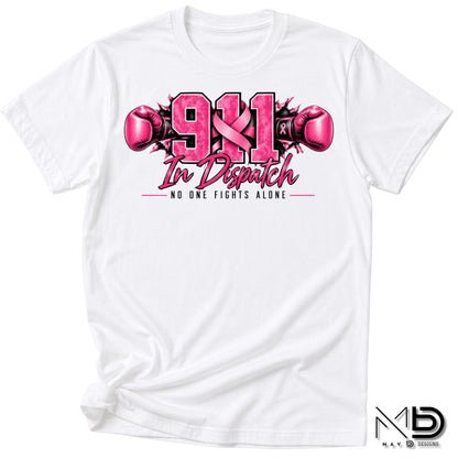 911 For The Fight 2 | 911 Dispatcher Breast Cancer Awareness Shirt | Telecommunicator Shirt | Breast Cancer Shirt