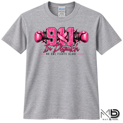 911 For The Fight 2 | 911 Dispatcher Breast Cancer Awareness Shirt | Telecommunicator Shirt | Breast Cancer Shirt
