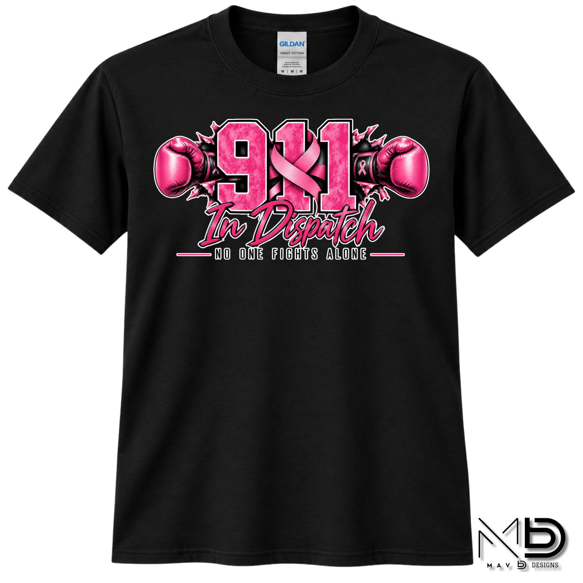 911 For The Fight 2 | 911 Dispatcher Breast Cancer Awareness Shirt | Telecommunicator Shirt | Breast Cancer Shirt