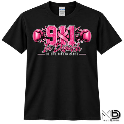 911 For The Fight 2 | 911 Dispatcher Breast Cancer Awareness Shirt | Telecommunicator Shirt | Breast Cancer Shirt