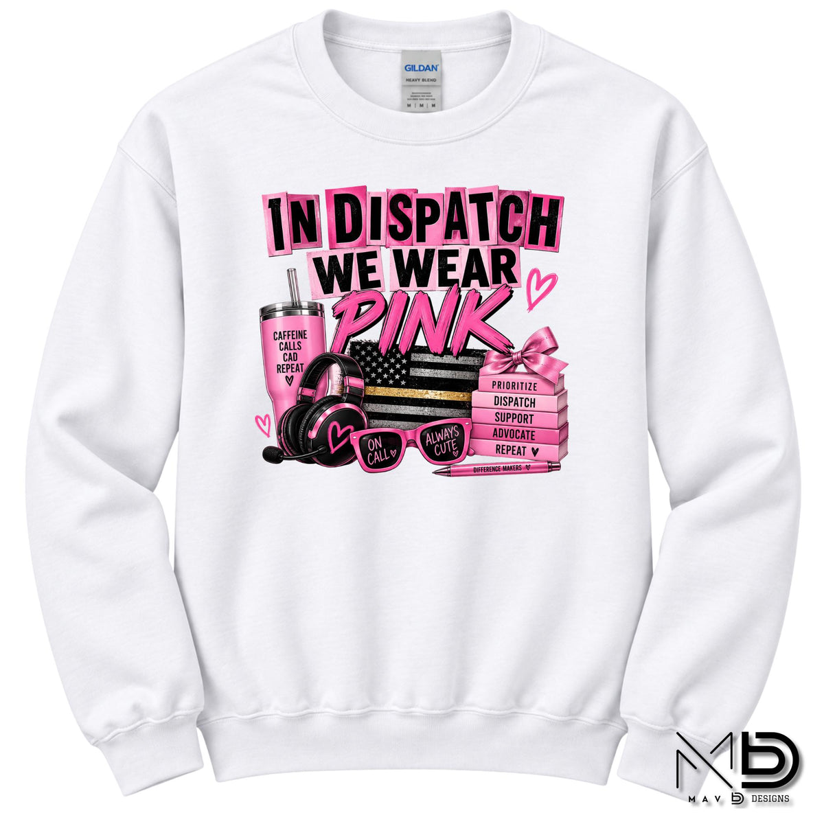 In Dispatch We Wear Pink 2 | 911 Dispatcher Breast Cancer Awareness Shirt | Telecommunicator Shirt | Breast Cancer Shirt