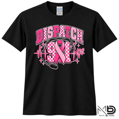 911 Dispatch Pink Ribbon | 911 Dispatcher Breast Cancer Awareness Shirt | Telecommunicator Shirt | Breast Cancer Shirt