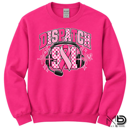 911 Dispatch Pink Ribbon | 911 Dispatcher Breast Cancer Awareness Shirt | Telecommunicator Shirt | Breast Cancer Shirt