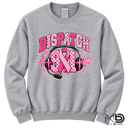 911 Dispatch Pink Ribbon | 911 Dispatcher Breast Cancer Awareness Shirt | Telecommunicator Shirt | Breast Cancer Shirt