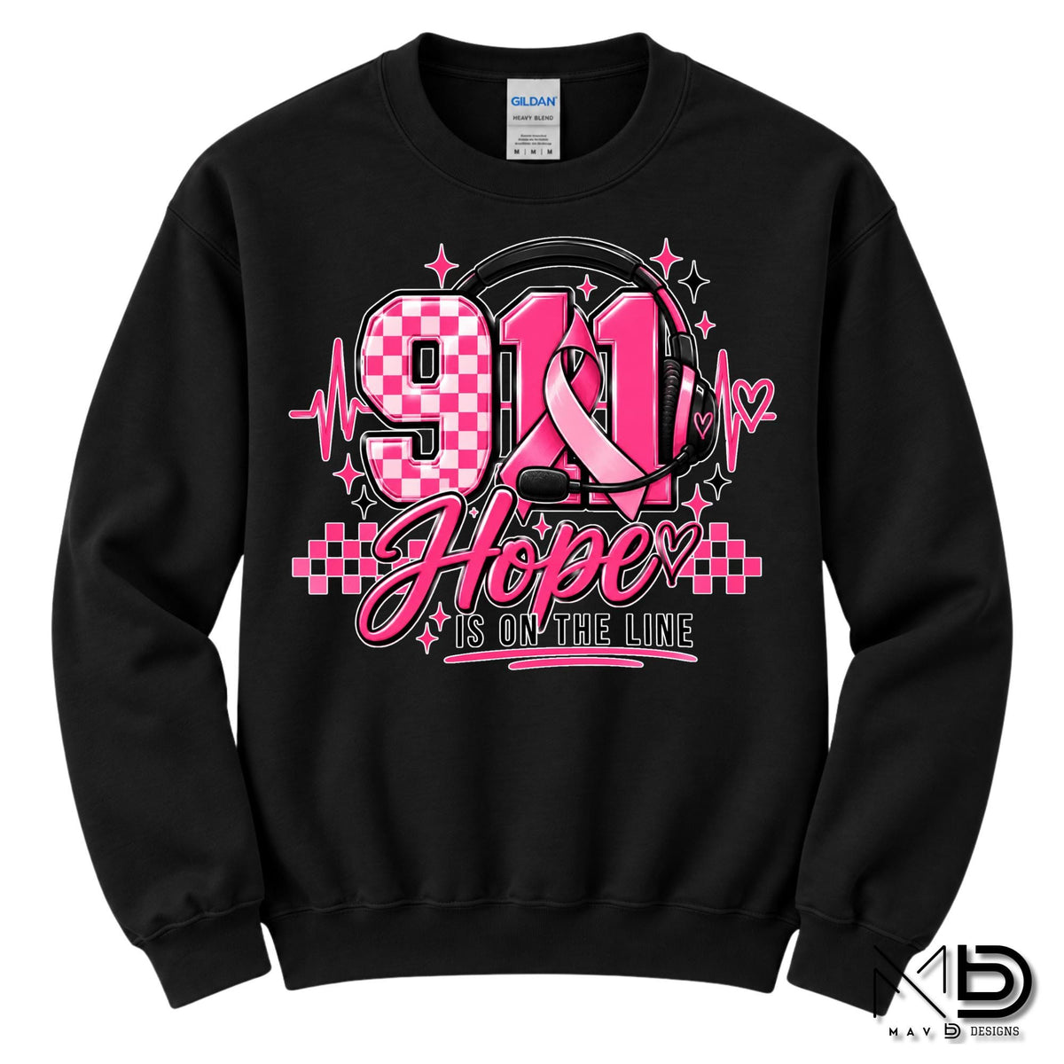 911 Dispatch Hope Is On The Line | 911 Dispatcher Breast Cancer Awareness Shirt | Telecommunicator Shirt | Breast Cancer Shirt