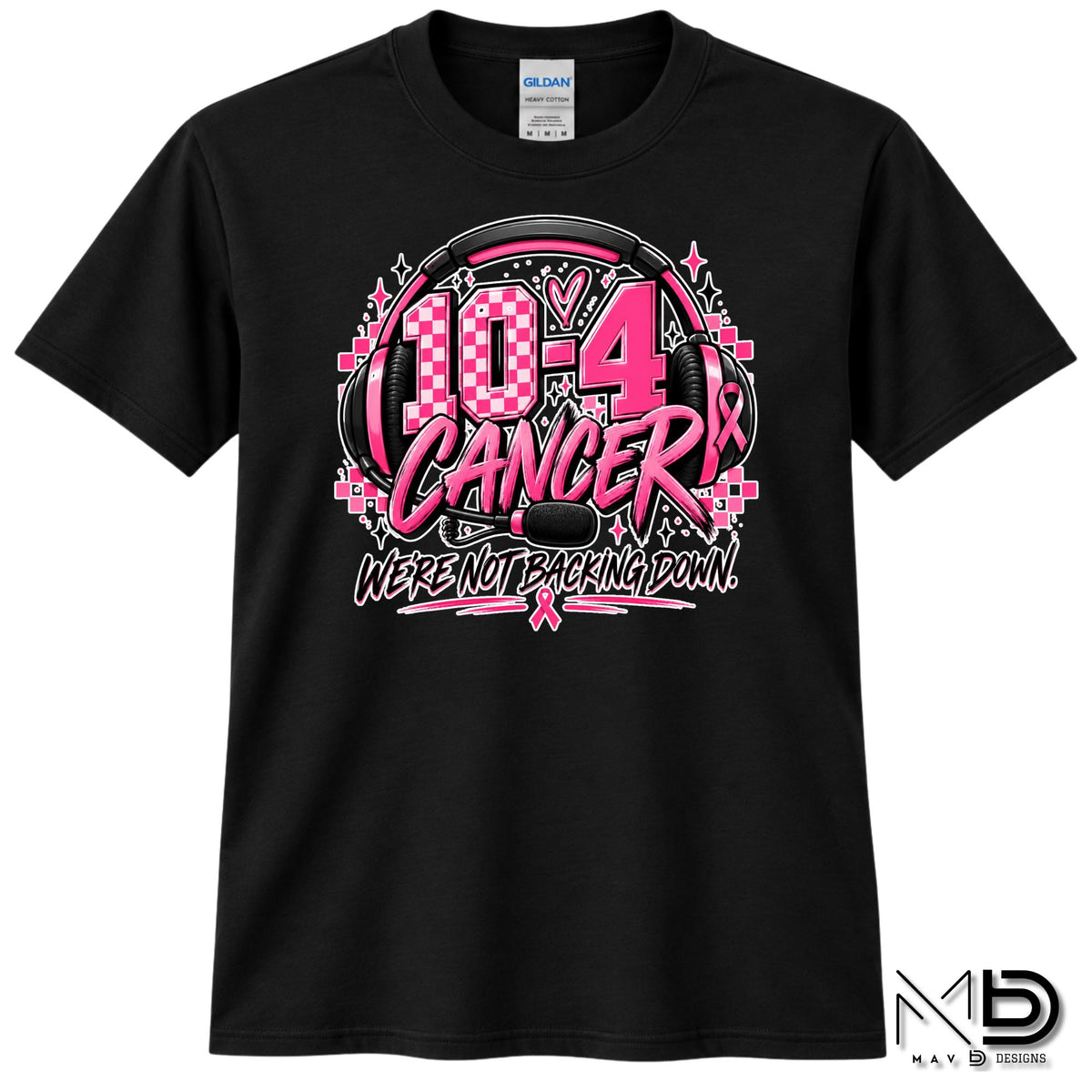 10-4 Cancer Were Not Backing Down | 911 Dispatcher Breast Cancer Awareness Shirt | Telecommunicator Shirt | Breast Cancer Shirt
