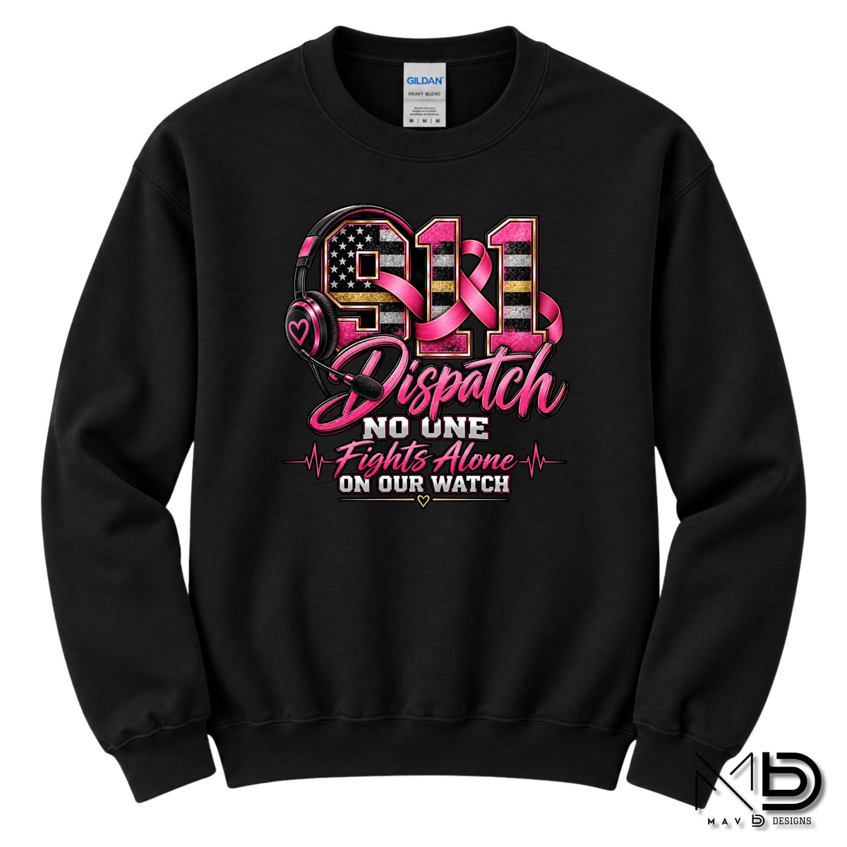 No One Fights Alone On Our Watch | 911 Dispatcher Breast Cancer Awareness Shirt | Telecommunicator Shirt | Breast Cancer Shirt