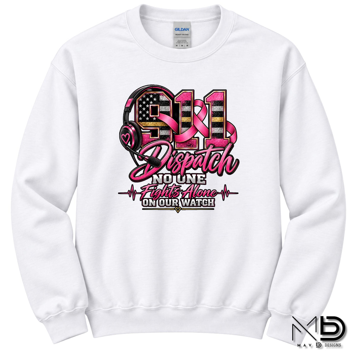 No One Fights Alone On Our Watch | 911 Dispatcher Breast Cancer Awareness Shirt | Telecommunicator Shirt | Breast Cancer Shirt