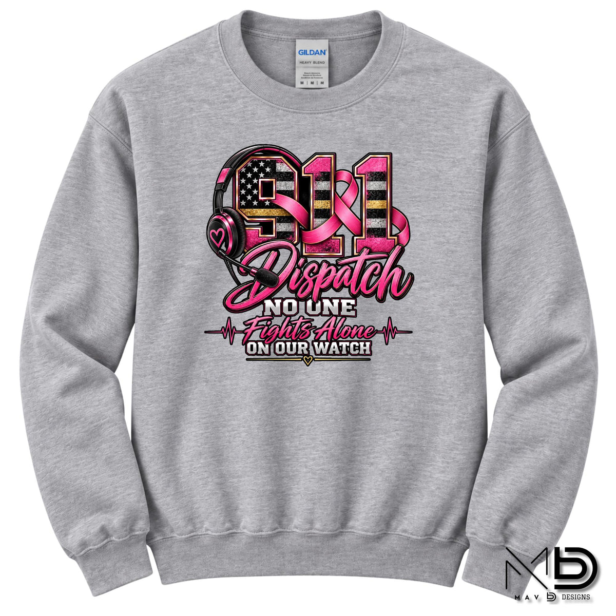 No One Fights Alone On Our Watch | 911 Dispatcher Breast Cancer Awareness Shirt | Telecommunicator Shirt | Breast Cancer Shirt