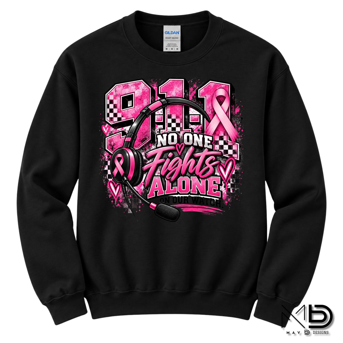No One Fights Alone On Our Watch 2 | 911 Dispatcher Breast Cancer Awareness Shirt | Telecommunicator Shirt | Breast Cancer Shirt