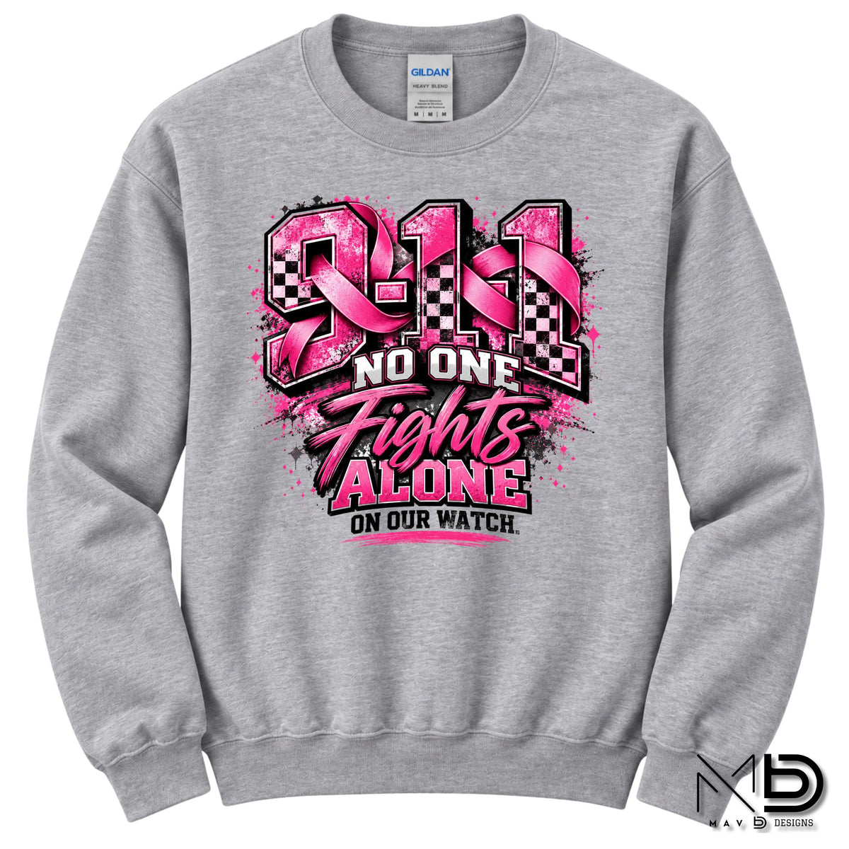 No One Fights Alone On Our Watch 3 | 911 Dispatcher Breast Cancer Awareness Shirt | Telecommunicator Shirt | Breast Cancer Shirt