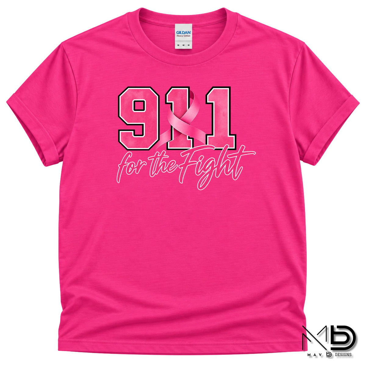 911 For The Fight | 911 Dispatcher Breast Cancer Awareness Shirt | Telecommunicator Shirt | Breast Cancer Shirt