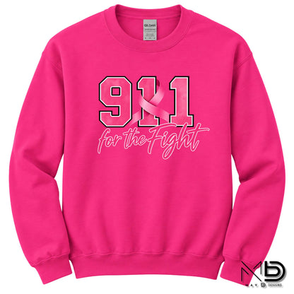 911 For The Fight | 911 Dispatcher Breast Cancer Awareness Shirt | Telecommunicator Shirt | Breast Cancer Shirt