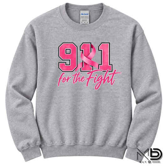 911 For The Fight | 911 Dispatcher Breast Cancer Awareness Shirt | Telecommunicator Shirt | Breast Cancer Shirt