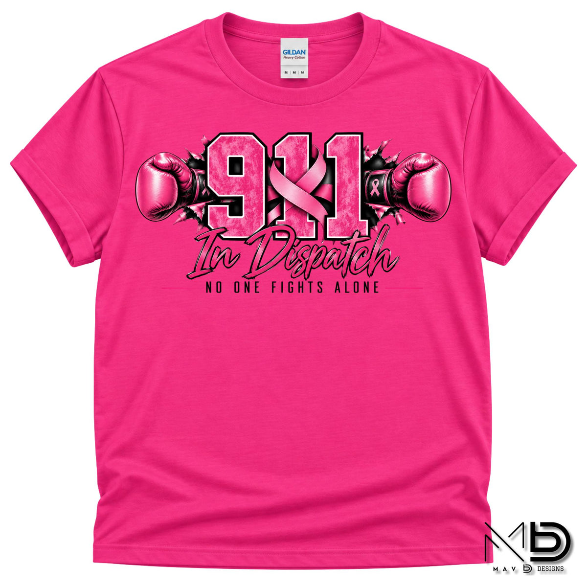 911 For The Fight 2 | 911 Dispatcher Breast Cancer Awareness Shirt | Telecommunicator Shirt | Breast Cancer Shirt