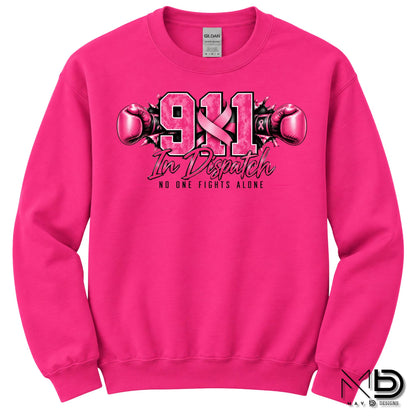 911 For The Fight 2 | 911 Dispatcher Breast Cancer Awareness Shirt | Telecommunicator Shirt | Breast Cancer Shirt